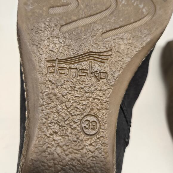 Dansko Lia Black Burnished Nubuck Side Zip Hidden Wedge Ankle Boot | EU 39-US 9 - Picture 10 of 11